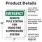 Signmission Remote Pull Station For Hood Fire Emergency Sign, Plastic, 7in W x 10in L, 2PK OS-2PACK-EM-P-710-V-10534 - alternate 6